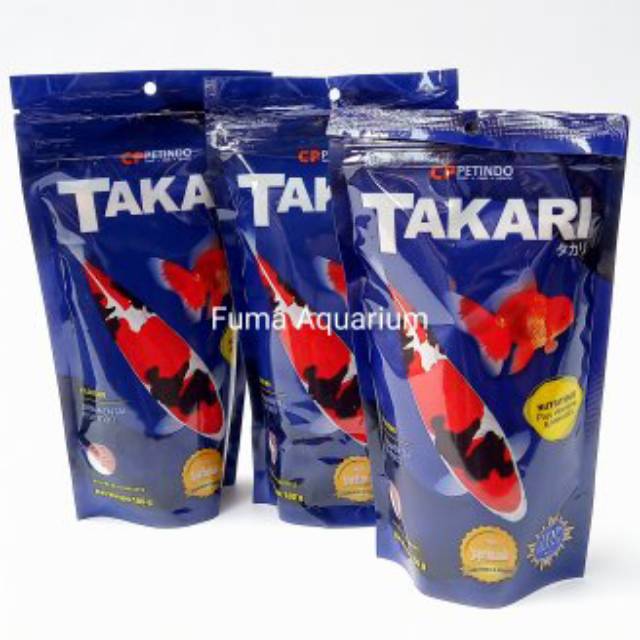 PAKAN IKAN MAKANAN IKAN PELET IKAN TAKARI 100 gr size:1 mm Floating Mengapung