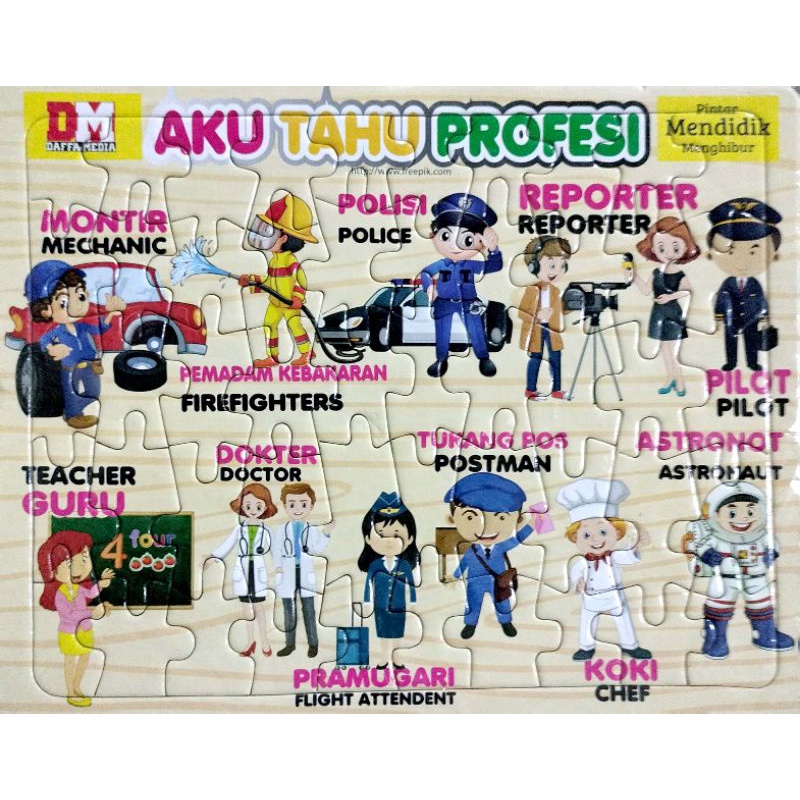 fuzzle anak / edukasi mainan anak (22x33cm)