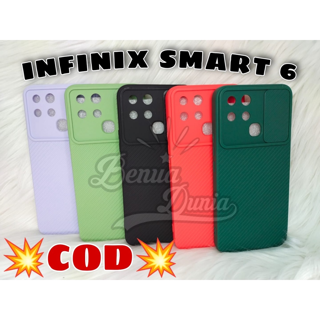 SOFTCASE SLIDE INFINIX SMART 6 // SOFTCASE SLIDE SLEDING PELINDUNG KAMERA KAMERA INFINIX SMART 6 - BD