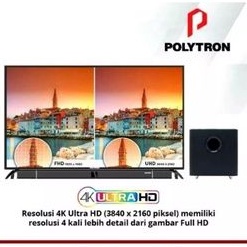 POLYTRON SMART ANDROID TV 4K UHD PLD 50BUA8859 W 50 INCHI untuk kota cirebon