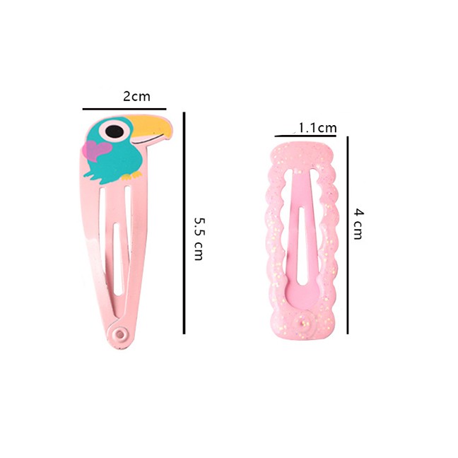 LRC Jepit Rambut Fashion Rectangular Metallic Paint Cartoon Animal Hair Clip F56777