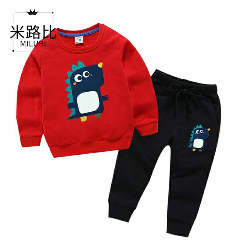 COD/ARPIOS SHOP - Setelan SAURUS KIDS - Setelan Anak COWO/CEWE ( Sweater + Celana ) Kekinian