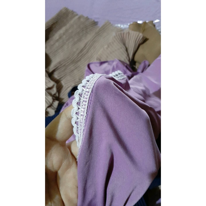 Bergo anak mariyam renda jersey size M/Jilbab mariyam anak jersey renda 2-5 th