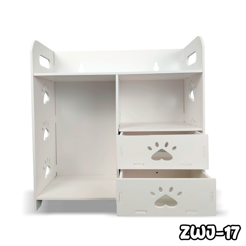 Double Drawer Cosmetic Storage Rak Kosmetik Tapak Pupies Rak Kosmetik Aestetik