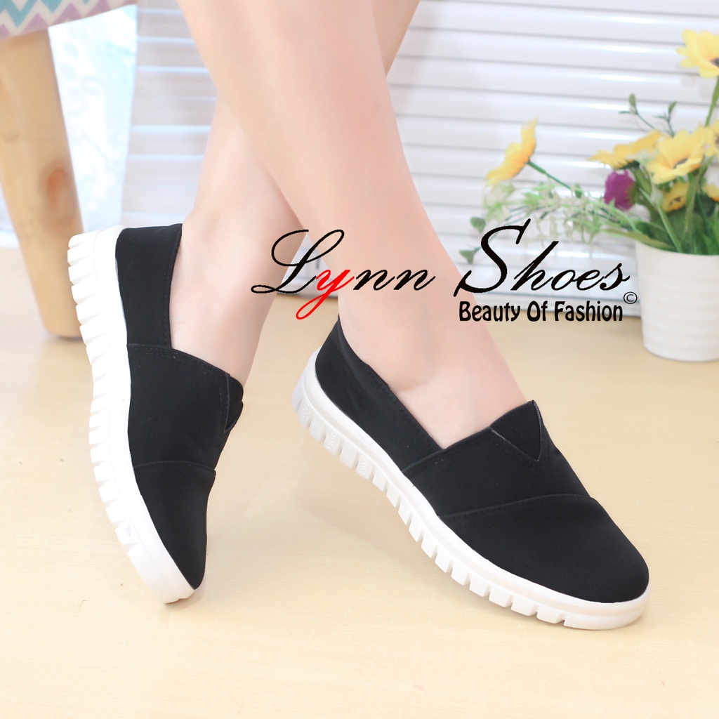 Lynn Sepatu Slip On Wanita K16U - Coklat / Hitam / Pink