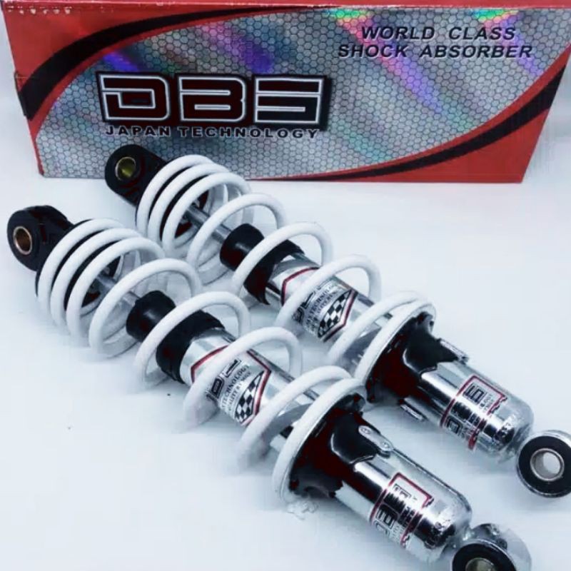 SHOCK SHOCKBEKER BELAKANG BEBEK DBS JUPITERZ FIZR RX KING GL TIGER SUPRA 125 SHOGUN 280 320 340MM-Dbs crome white