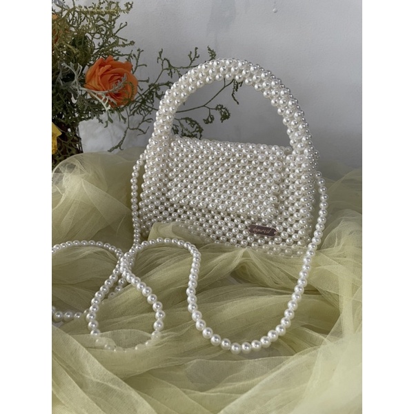 tas manik-manik mutiara/ pearl beads bag