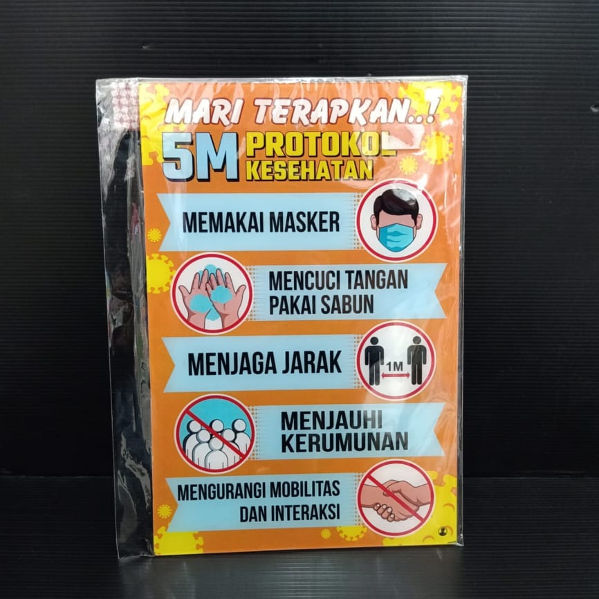 

Acrylic Boyko Tulisan 5M Protokol Kesehatan