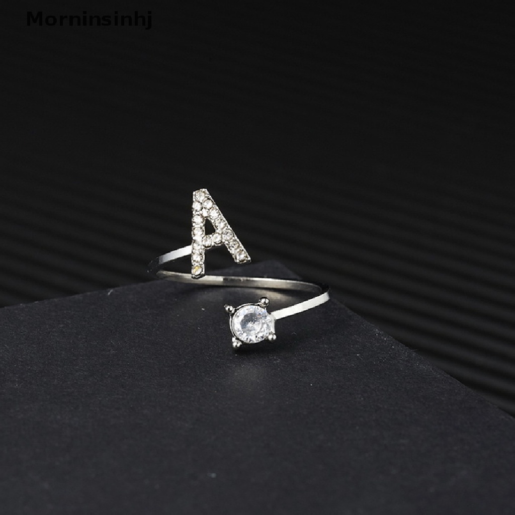 Mornin Cincin Perak925 Sterling Untuk Wanita Perhiasan Pesta Pernikahan 26huruf Bukaan Bening id