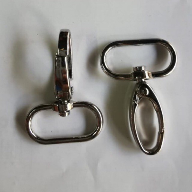 

kaitan oval / kaitan tas 2,5cm nikel / 12pcs