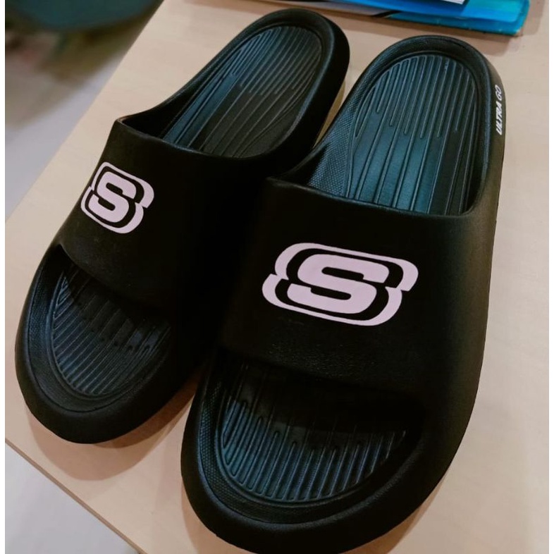 Sandal Wanita Slop Skechers Sendal Cewek Anti Slip