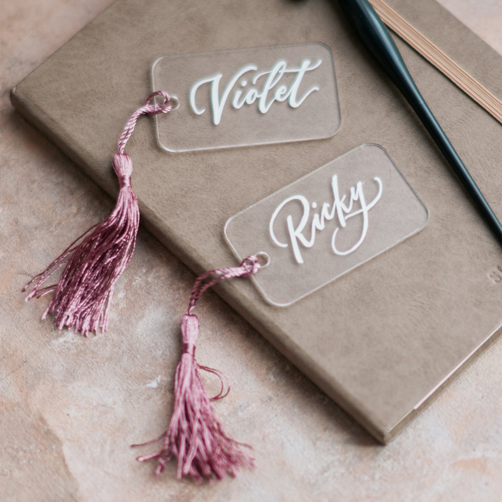 

Starla Placement Card SEPASANG | Placement Card Akrilik | Acrylic Card | SEPASANG