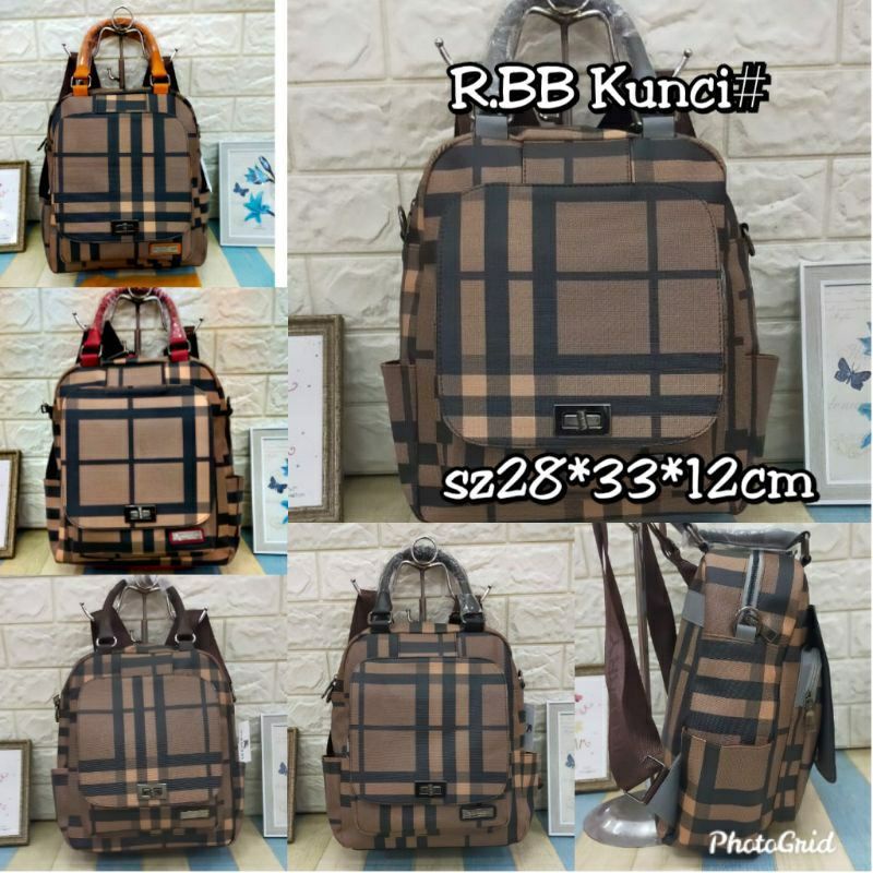 COD TAS RANSEL BURBERRY MUAT LAPTOP MULTIFUNGSI RANSEL WANITA IMPORT