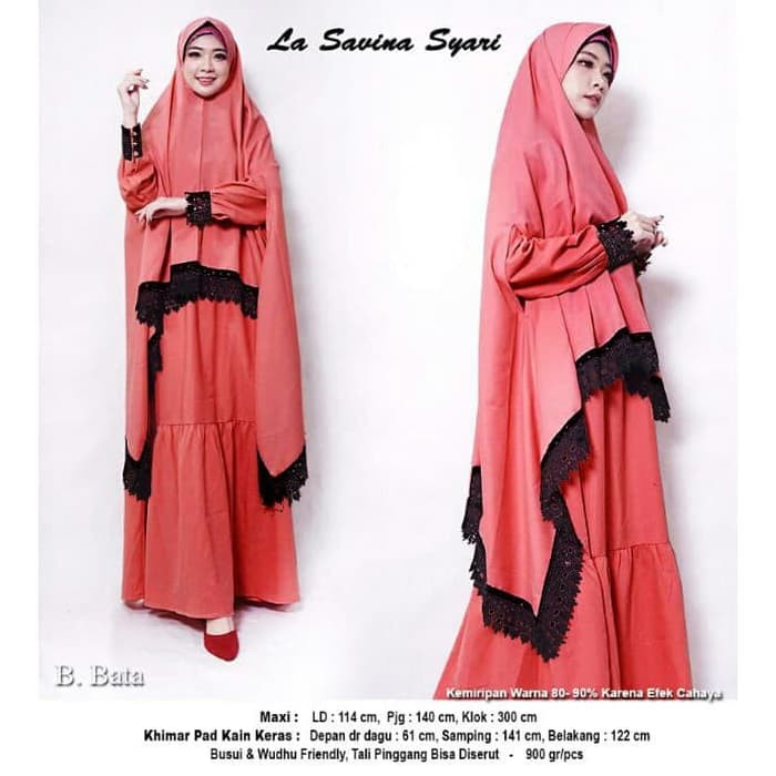 GAMIS SYARI SYAR I WANITA MEWAH / BUSANA MUSLIMAH WANITA SAVINA BATA