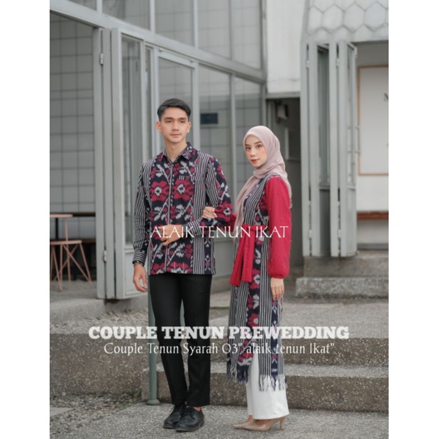 BAJU TENUN SYARAH 03 ( KEMEJA DAN DRESS / COUPLE)