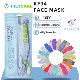 MASKER KOREA KF94 MASKER 4 PLY DENGAN SATU TALI WARNA YANG BERAGAM MASKER WARNA SOFT