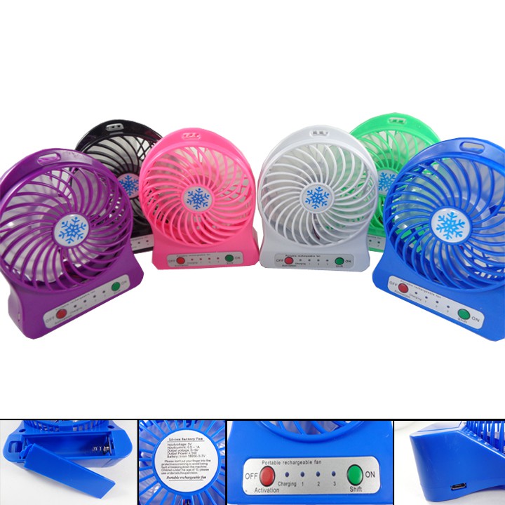 Kipas Angin Portable Mobile Mini Fan bisa di charge ada baterai