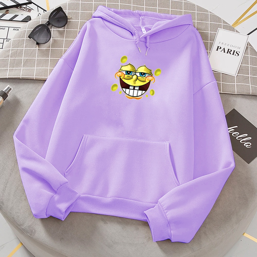 Sweater hoodie anak perempuan SMILE SPONS baju anak cowok cewek kartun