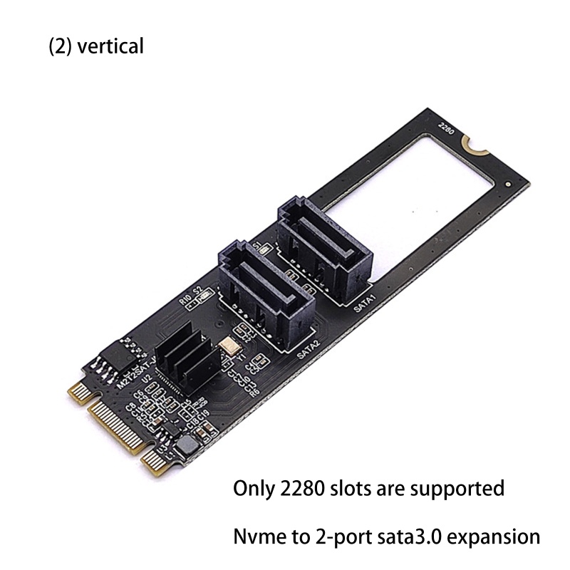 Btsg for M.2 Adapter 2port to NVME Adapter M2 to Sata3.0 PCIe Untuk Kunci for