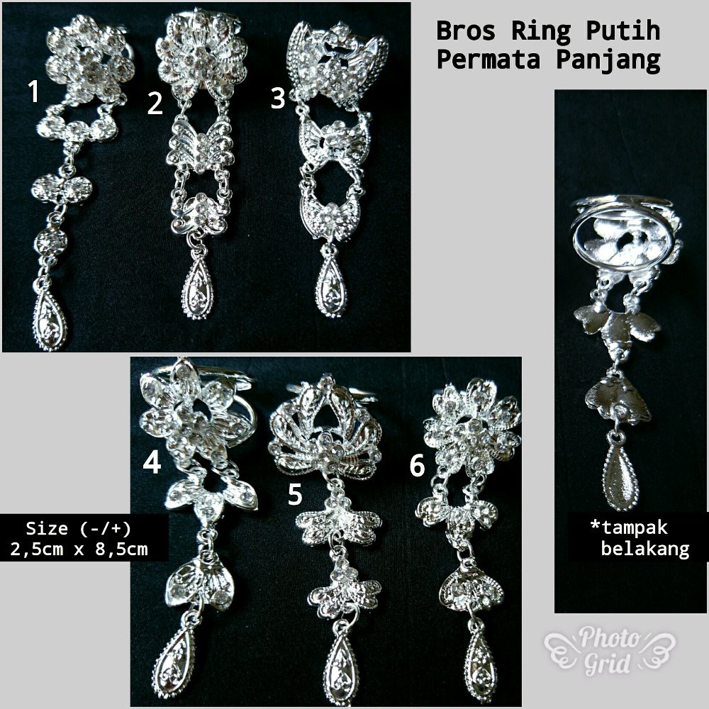 Bros Ring Jilbab Juntai Aksesoris Jilbab Hijab Segiempat Bros Cincin Ring Brooch Muslimah Scarf