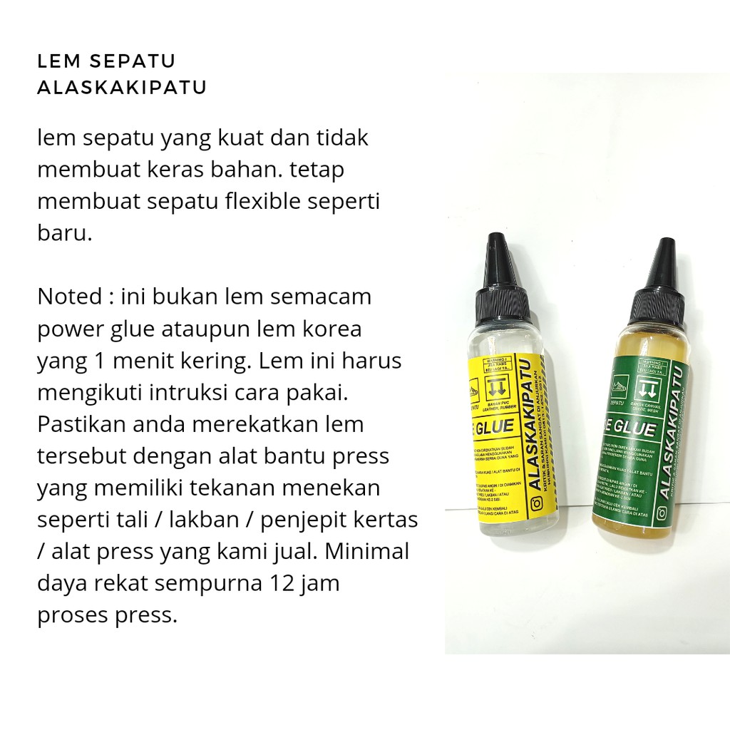 Lem sepatu magic glue untuk reglue lem bening