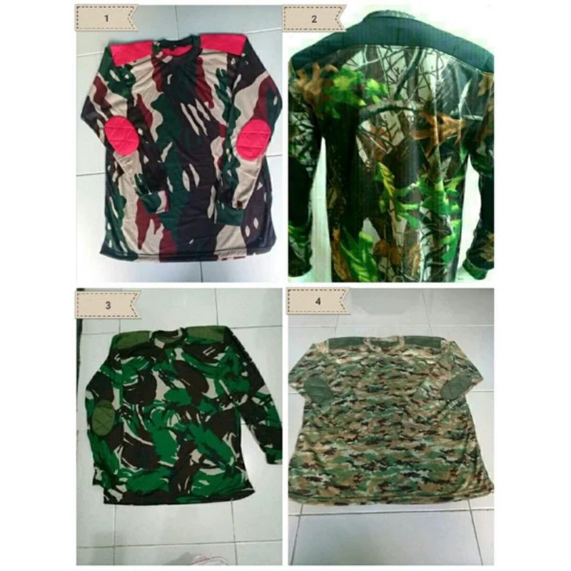 Kaos Loreng TNI/ Kaos lengan panjang/Kaos Oblong/ Kaos Army