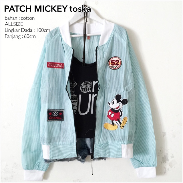 PATCH MICKEY - JAKET MICKEY MIKI DISNEY BOMBER GARIS