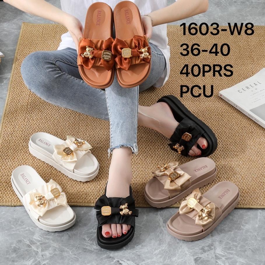 Best SANDAL WEDGES WANITA IMPORT ELEGANT 1603-W8 LOUISA BLC | TERPOPULER | VIRAL | TIKTOK