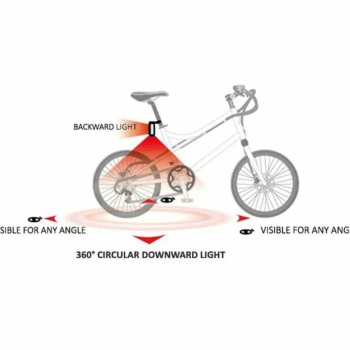 MAGIC REAR BICYCLE LAMP LAMPU BELAKANG SEPEDA rechargeable adjustable