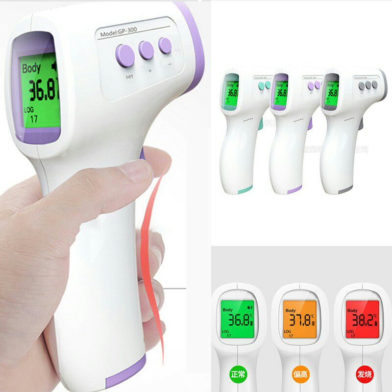 Digital Thermometer Infrared Thermo Gun Layar 3 warna/Termometer Digital