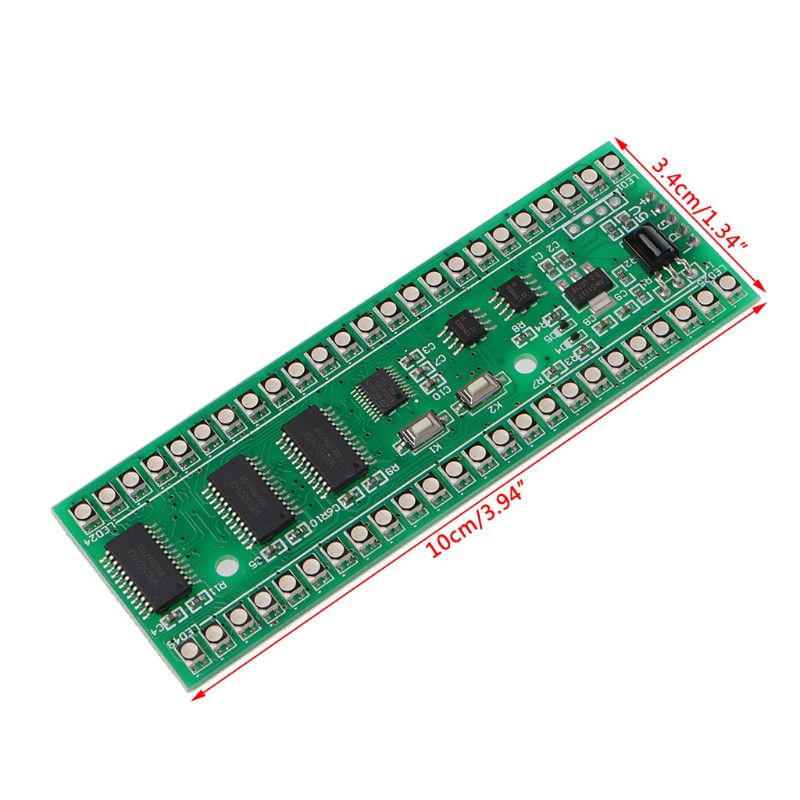 CRE✿RGB MCU Display Pattern Dual Channel 24 LED VU Indikator Level Sinyal