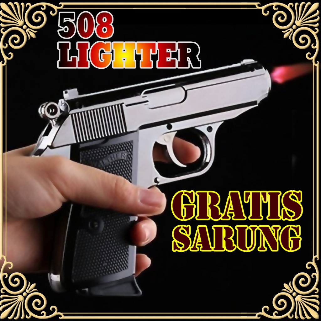 KOREK API PISTOL 2500 FULL BESI MODEL MAKAROF - PISTOL KOREK API LAS - KOREK GAS PISTOL