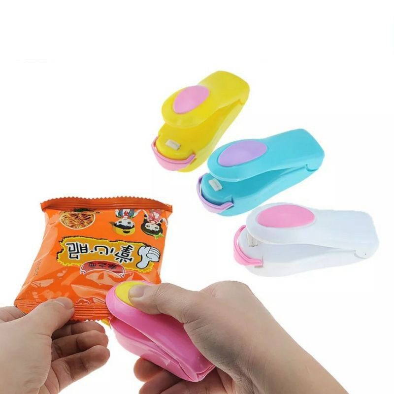 Super Handy Sealer Pengemas Makanan / Mini Hand Sealer Perekat Plastik / perekat plastik steples pengemas makanan