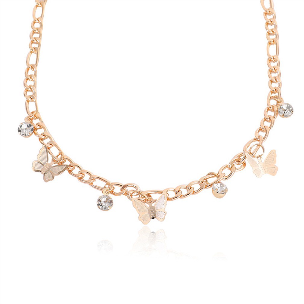 AZ244 Kalung Kupu Emas Kalung Wanita Liontin Aksesoris Fashion