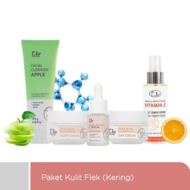 Paket premium Flek kulit kering Ella skin care