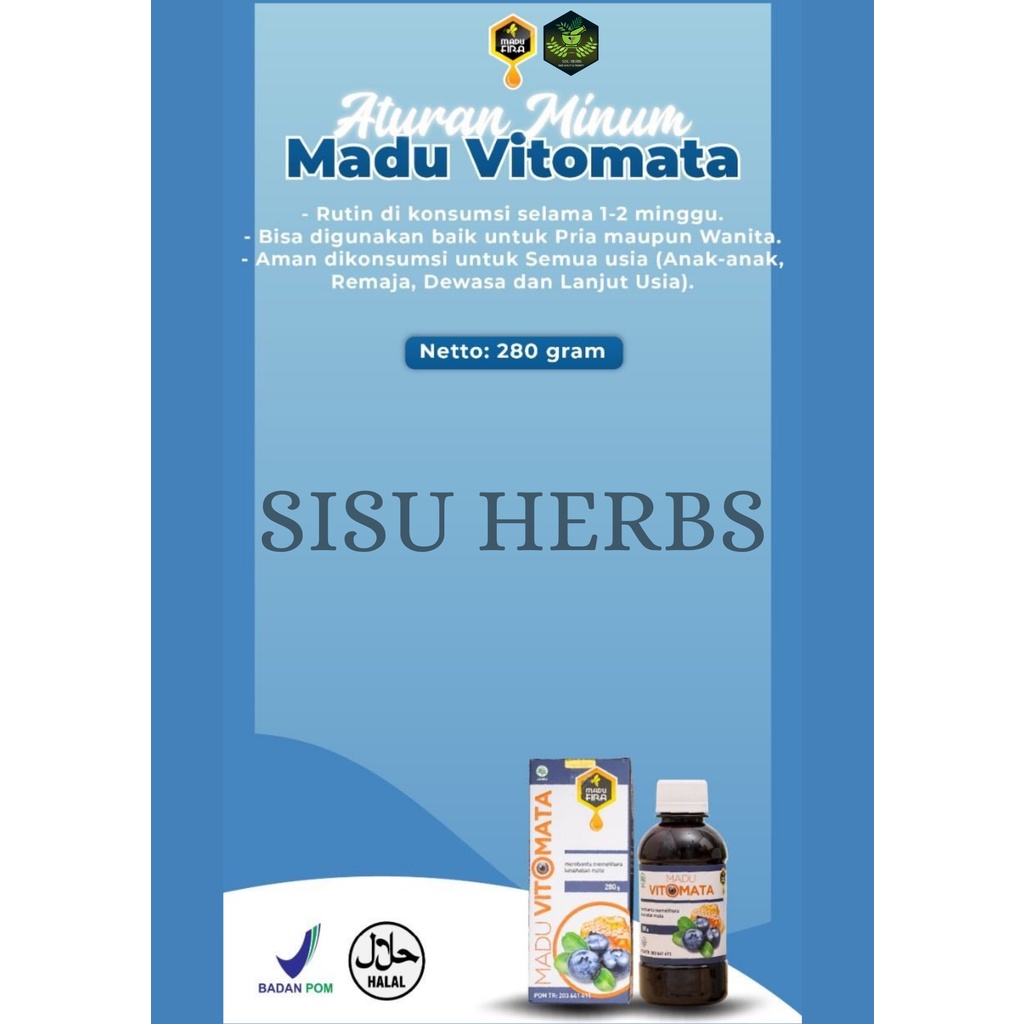 VITOMATA Madu VITO MATA Original Obay Herbal Kesehatan Mata Minus Katarak Mata Merah Rabun Dekat Dan Rabun Jauh Penglihatan Buram Atau Kabur Mata Gatal Tegang Dan Lelah Pada Mata Glaukoma Vitamin Mata Dan Menjaga Kesehatan Mata