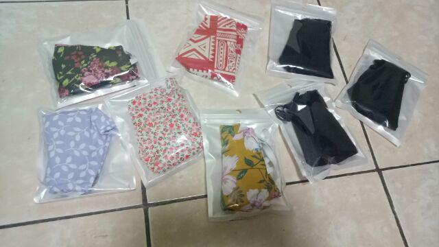 Masker Kain Earloop 2 Ply, 3 Ply Plus Bisa Isi Filter Tissue