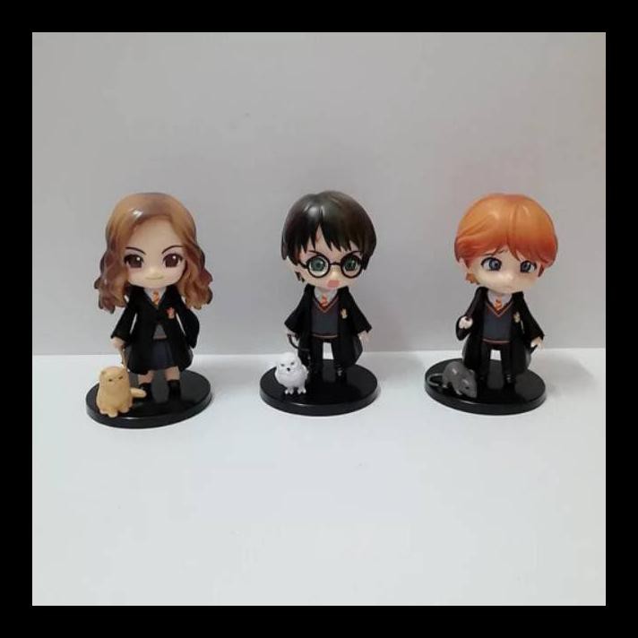 Sale Action Figure Qposket Harry Potter Ron Weasley Hermione Granger Set 6 Action Figure Terlaris