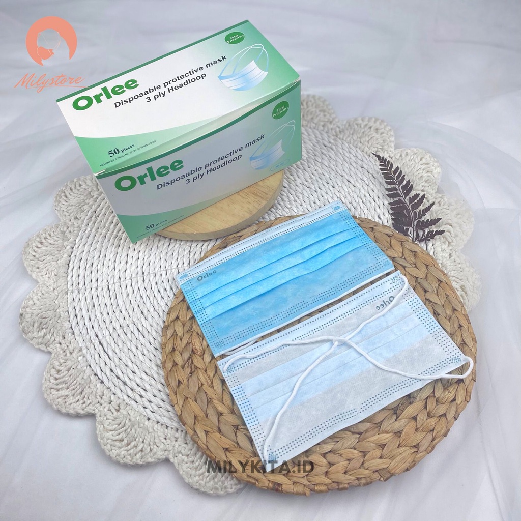 MASKER ORLEE HIJAB DISPOSABLE (BIRU)