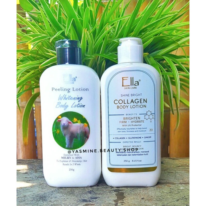 Ella Skincare Paket Body Lotion Glowing Collagen| handbody pemutih | handbody pagi collagen | handbo
