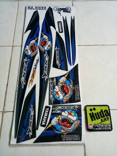 Striping Lis Sticker Variasi Yamaha Vega Rr Zr Doraemon Zombie