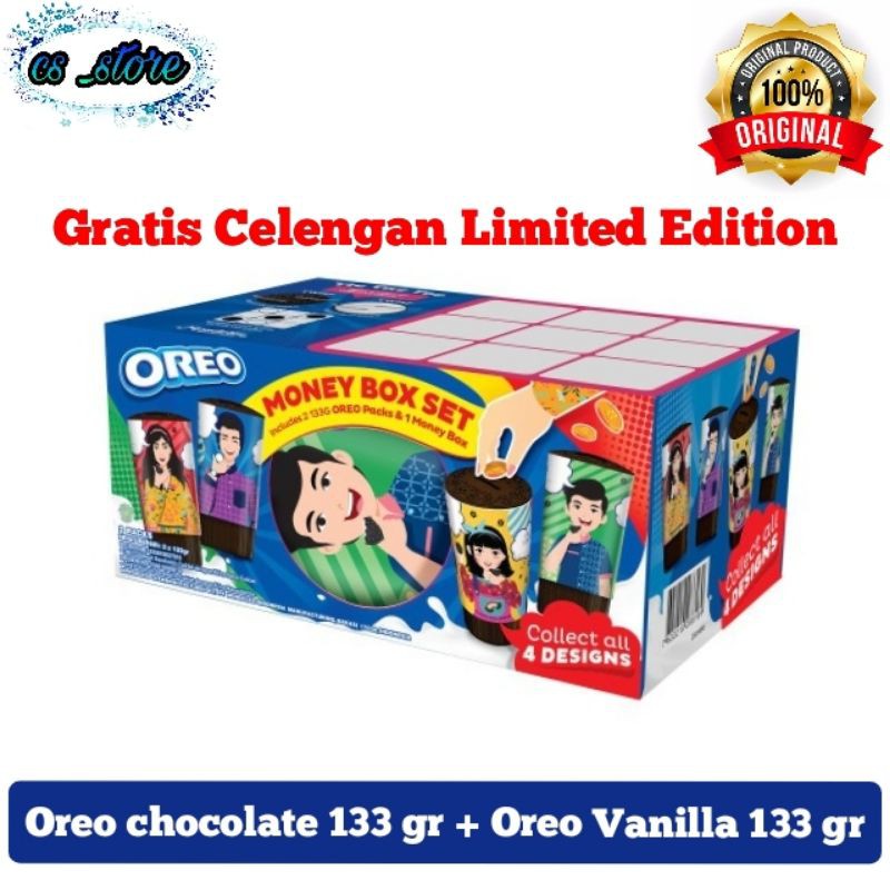 

Oreo Money Box Set isi 2 oreo 133 gr + celengan