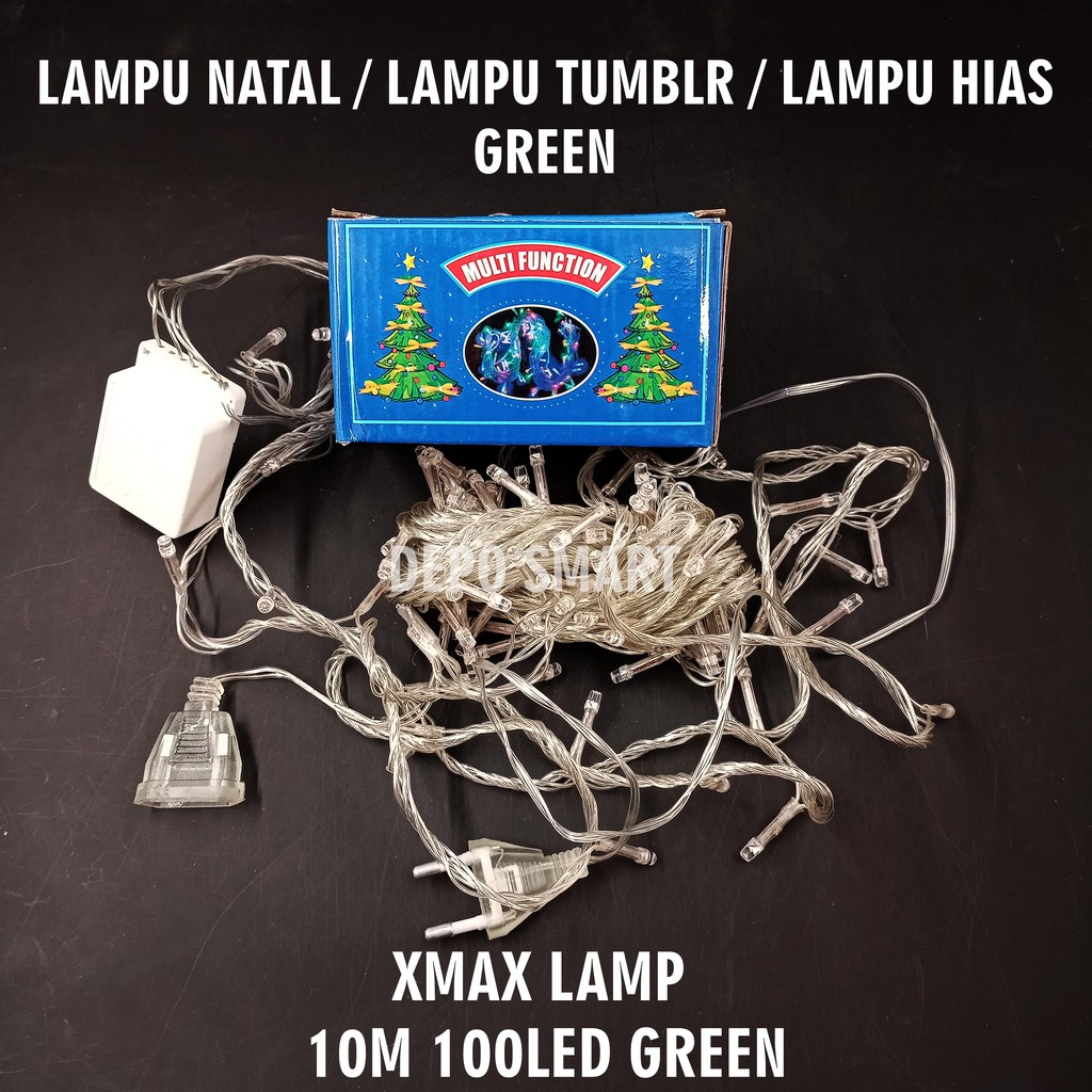 LAMPU TUMBLR - LAMPU HIAS - LAMPU NATAL - XMAX LAMP 10M 100LED GREEN