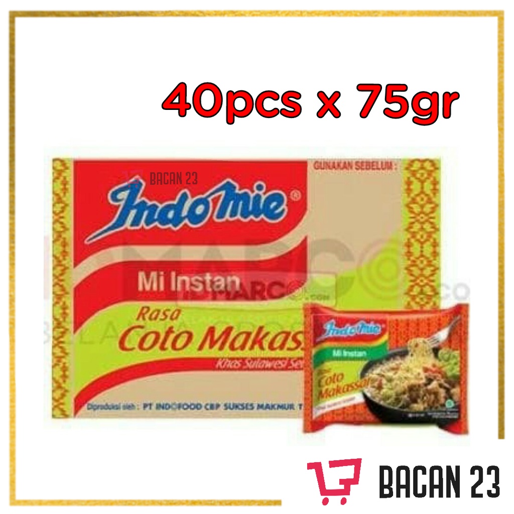 Indomie Coto Makassar ( 40 x 75 gr ) / Bacan 23 - Bacan23