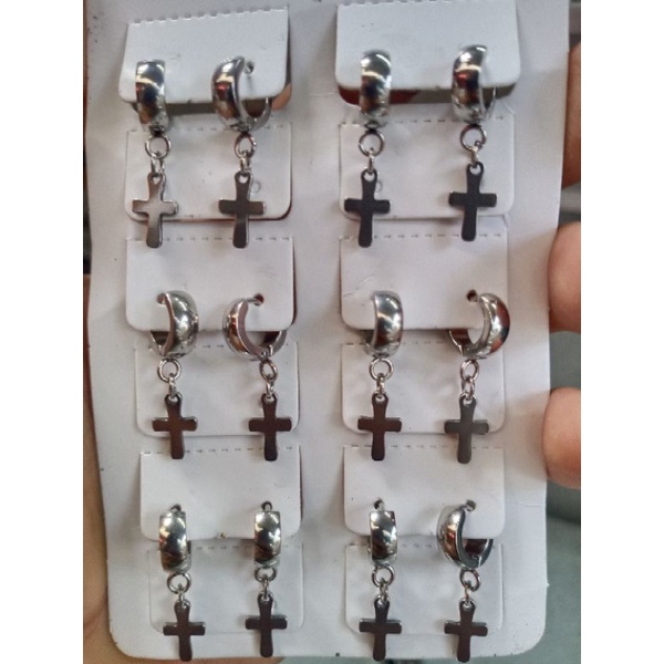 Anting SALIP BESI PUTIH ASLI Ternate(Ready HITAM dan PUTIH)