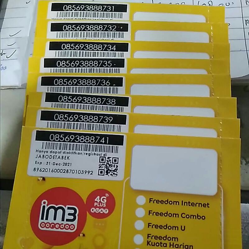 No Cantik IM3 Triple Tengah 8