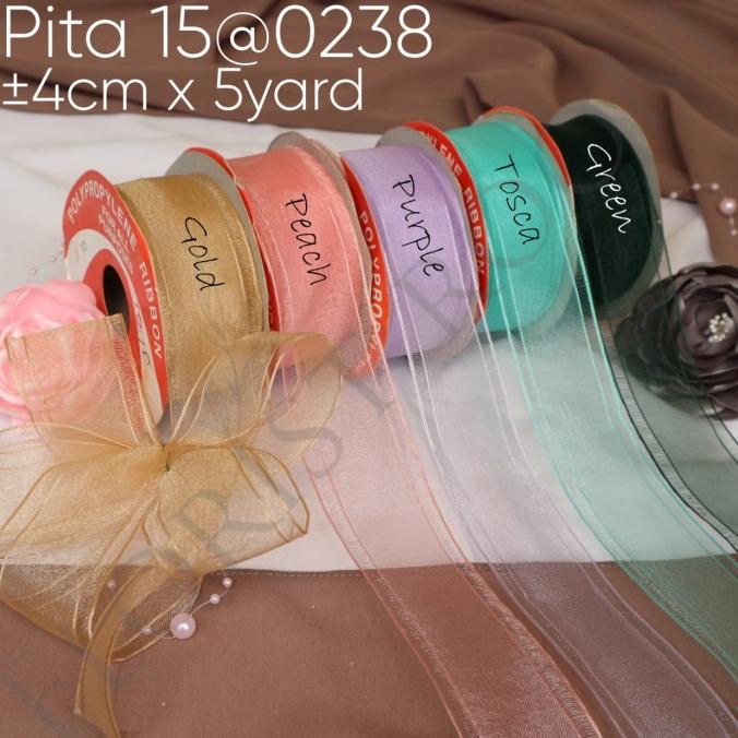 

Premium Product!!! Pita 15@0238 4Cm X 5Yard - Pita Organza - Pita Motif Ribbon - Paling Diminati