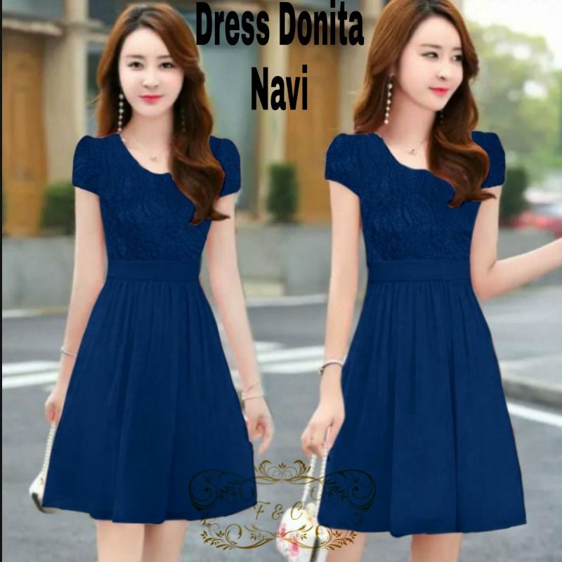 DRESS DONITA, BRUKAT MOSCREPE, DRESS MAXY, 3 UKURAN