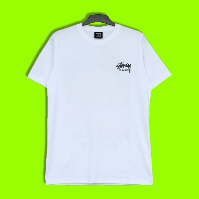 T-SHIRT STUSSY NO BAD DAYS SUMMER 2019 WHITE PERFECT HIGH 1:1 MIRROR QUALITY