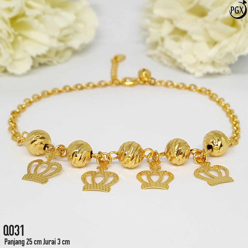 PGX Gelang Kaki Xuping Wanita Lapis Emas Aksesoris Fashion Korea - Q031